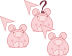 cute pink piggy Cursor Set thumbnail