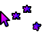 Pink and blue stars Cursor Set thumbnail
