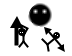 Black The Stickman Cursor Set thumbnail