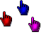 Variety of colorful 3D link pointers Cursor Set thumbnail