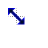 Black and Blue glow Diagonal 1.cur Preview