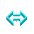 Flashing Neon Aqua and White HORIZONTAL Resize.ani Preview