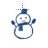 blue ink snowman2.cur Preview