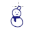 blue ink snowman.cur Preview