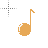 eighth note orange.cur Preview