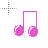 double eighth note pink.cur Preview