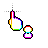 Rainbow Person Little hand Black Outline.ani Preview
