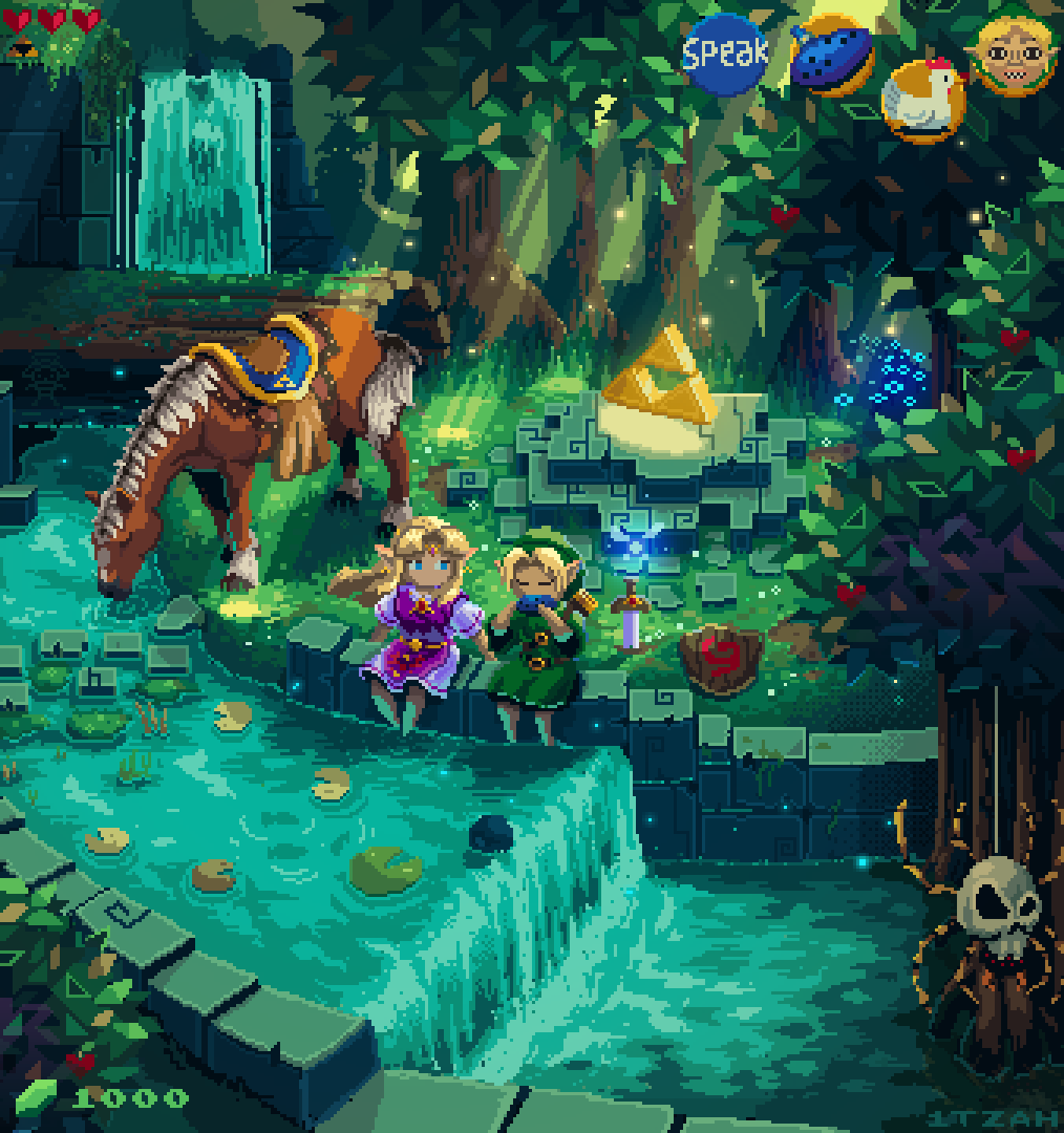 Zelda Ocarina of Time pixel art by 1tzah image