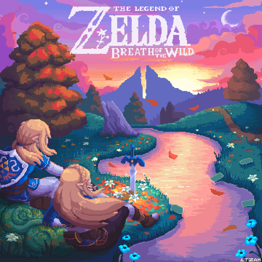 Zelda Breath of the Wild pixel art by 1tzah image
